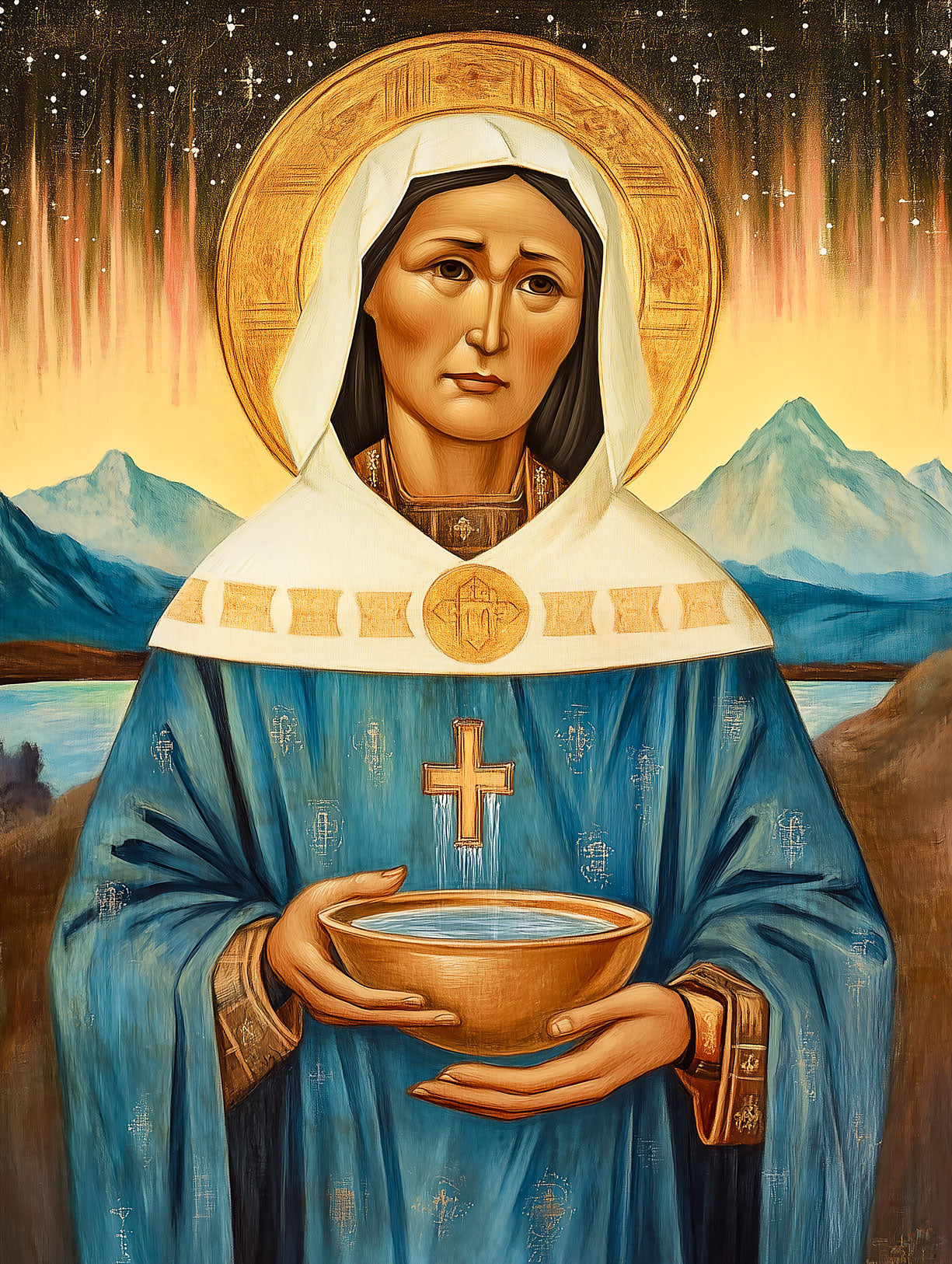 Pearl Print - Matushka Olga of Alaska Icon Yup'ik saint