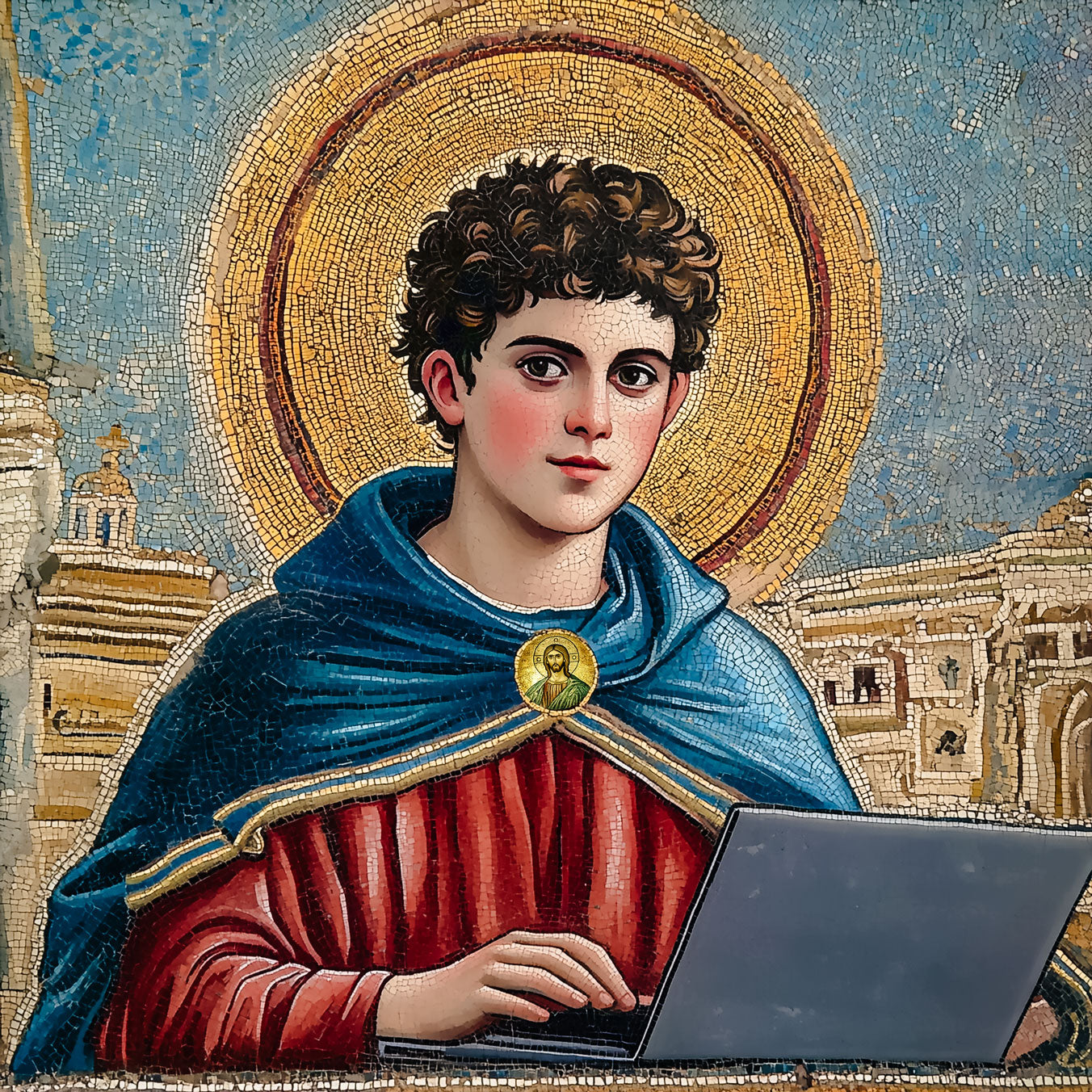 Pearl Print -  Icon of Carlo Acutis – Inspirational Wall Art