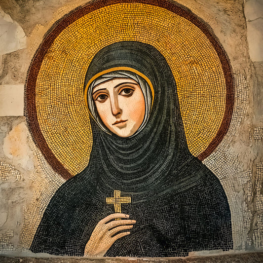 Pearl Print - Saint Rafqa Icon - Religious ArtDIBOND®