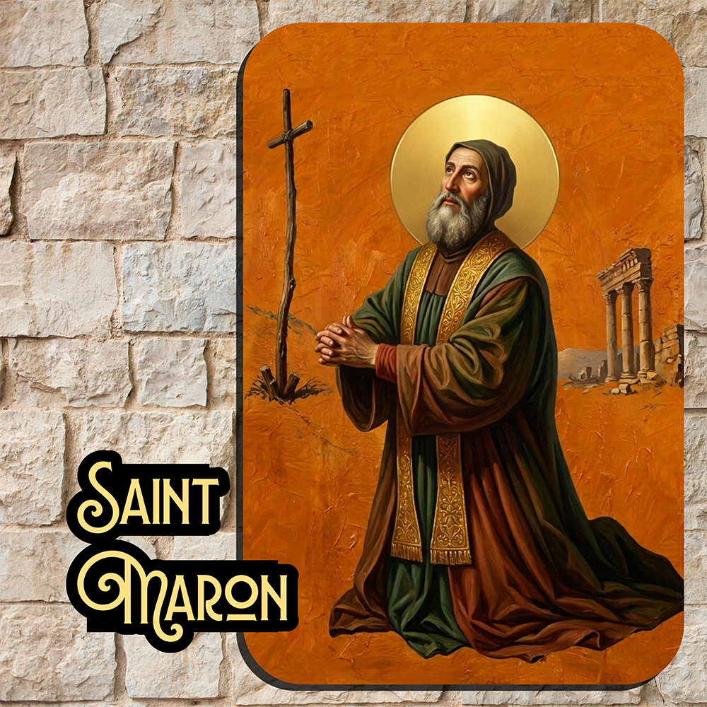 Saints From the Maronite Church Mounted Icon Prints (10-Pack) – Premium 4x6" Silver-Halide Lustre Art with Contemporary Round Corners