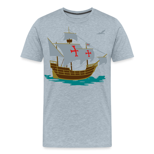 La Santa María de la Inmaculada Concepción Ship Premium T-Shirt - heather ice blue