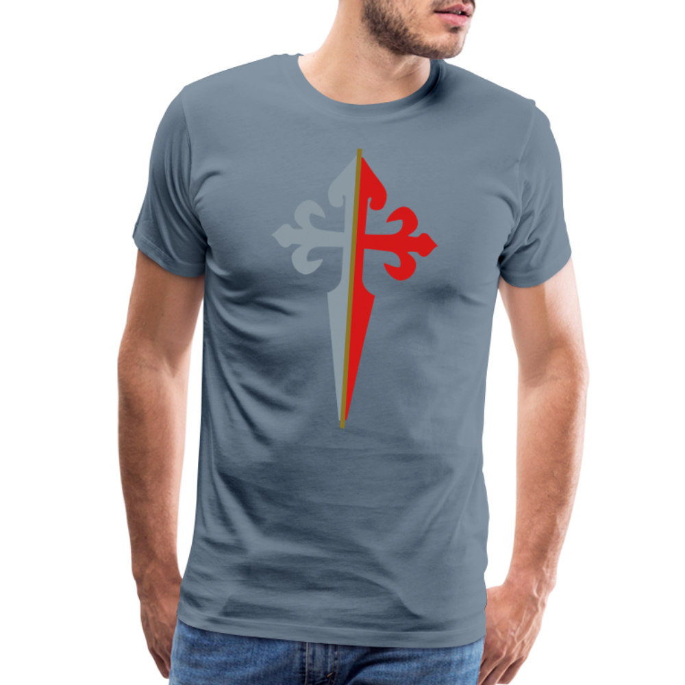 St James the Apostle Cross San Santiago Apostol Premium T-Shirt - steel blue