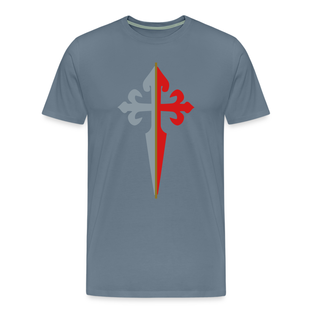 St James the Apostle Cross San Santiago Apostol Premium T-Shirt - steel blue