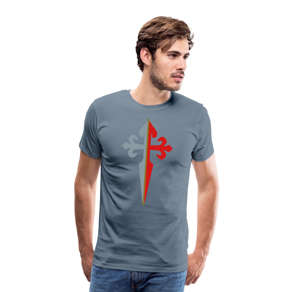 St James the Apostle Cross San Santiago Apostol Premium T-Shirt - steel blue