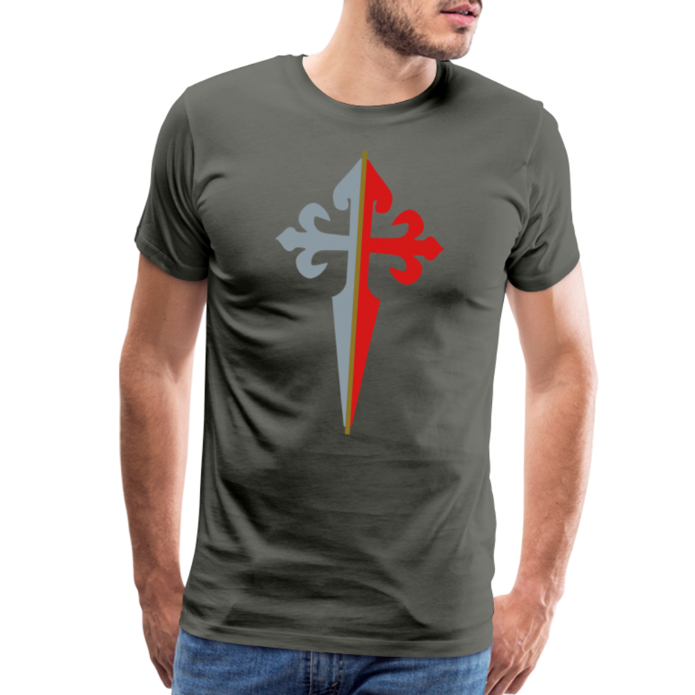 St James the Apostle Cross San Santiago Apostol Premium T-Shirt - asphalt gray
