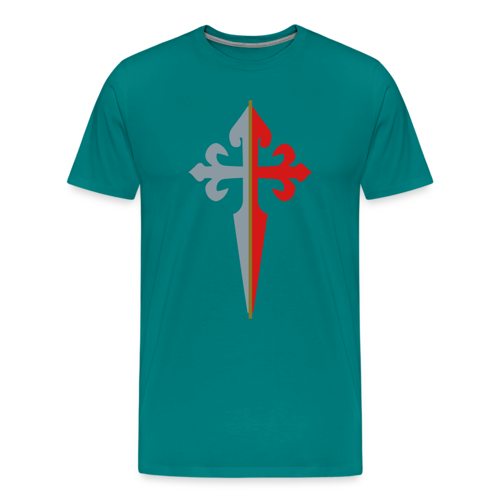 St James the Apostle Cross San Santiago Apostol Premium T-Shirt - teal