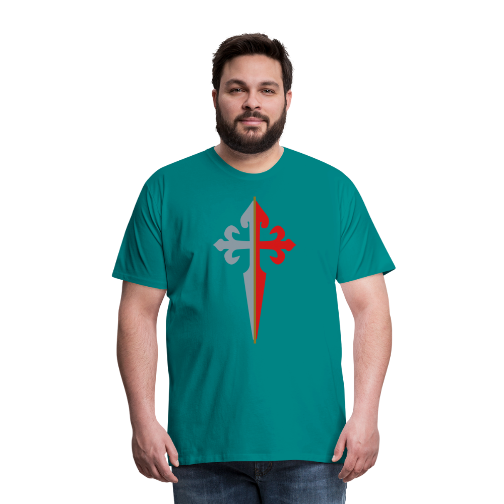 St James the Apostle Cross San Santiago Apostol Premium T-Shirt - teal