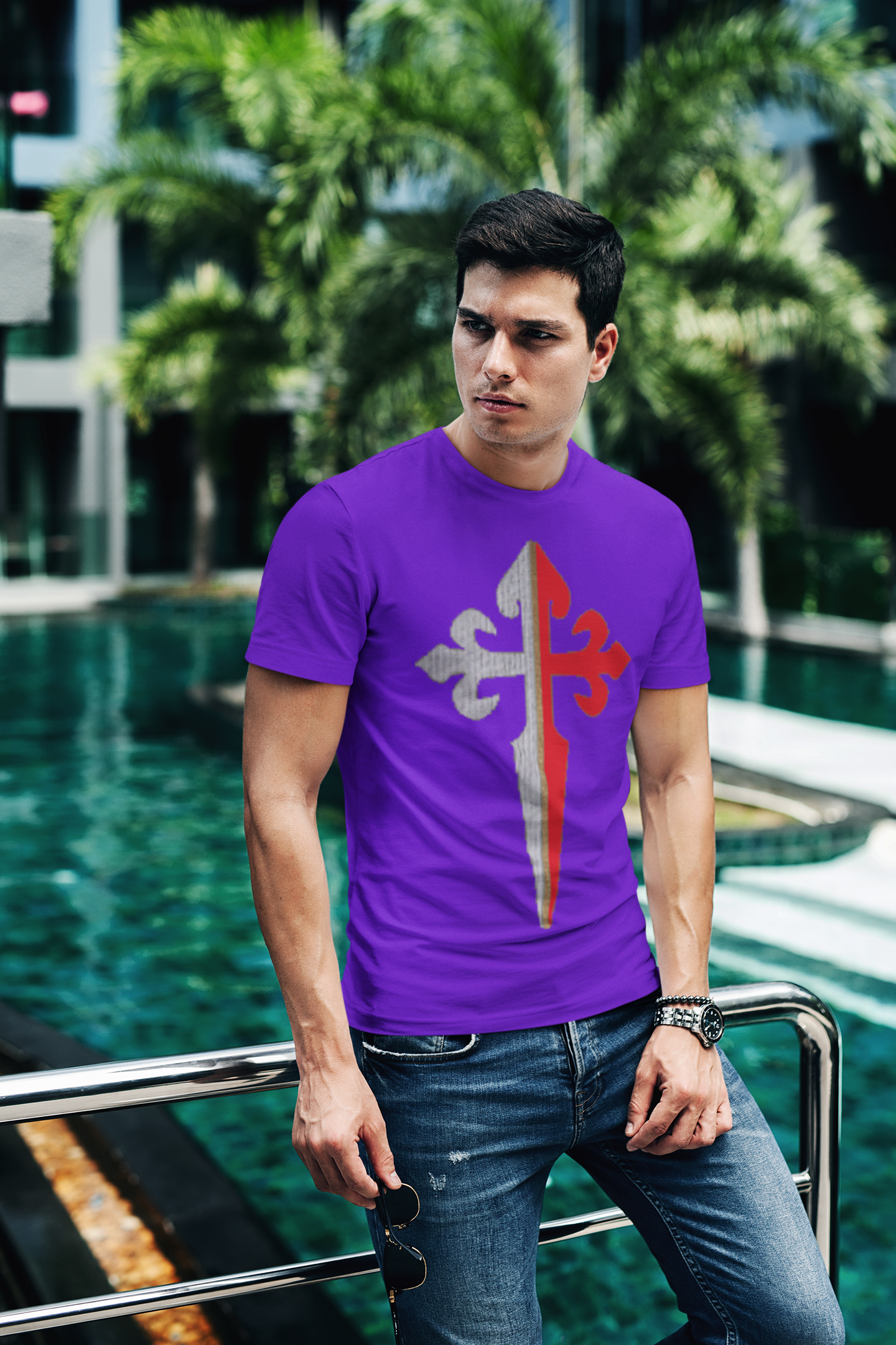 St James the Apostle Cross San Santiago Apostol Premium T-Shirt