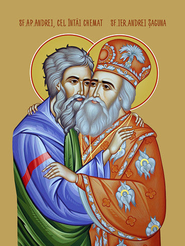 Pearl Print - Andrew the First-Called and Andrei Saguna (Sf. Ap. Andrei, Sf. Ier. Andrei ?aguna)