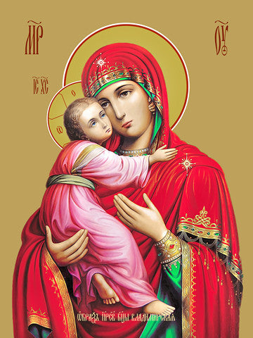 Pearl Print - Icon of the Mother of God - Vladimirskaya