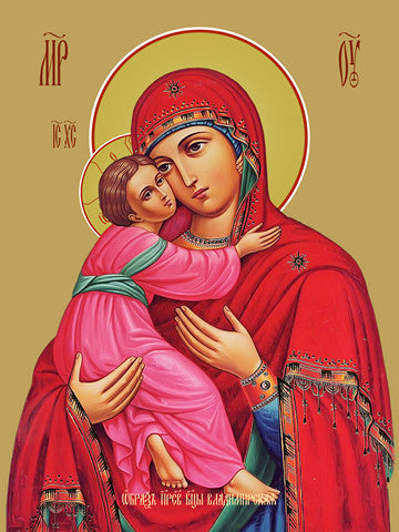 Pearl Print - Icon of the Mother of God - Vladimirskaya