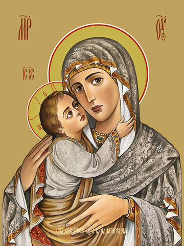 Pearl Print - Icon of the Mother of God - Vladimirskaya