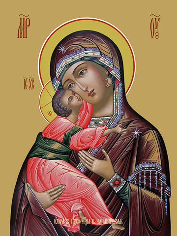 Pearl Print - Icon of the Mother of God - Vladimirskaya
