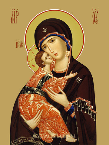 Pearl Print - Icon of the Mother of God - Vladimirskaya
