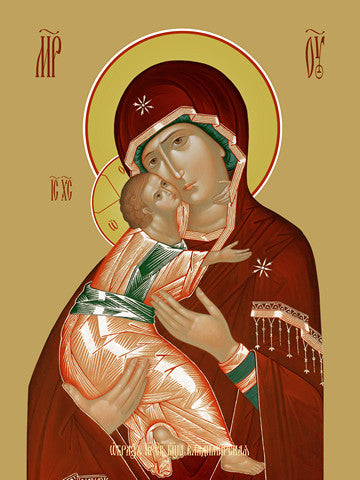 Pearl Print - Icon of the Mother of God - Vladimirskaya