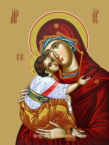 Pearl Print - Icon of the Mother of God - Vladimirskaya