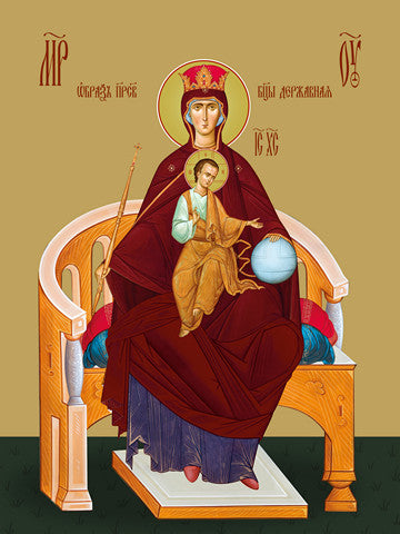 Pearl Print - Icon of the Mother of God - The Sovereign (Derjavnaya)