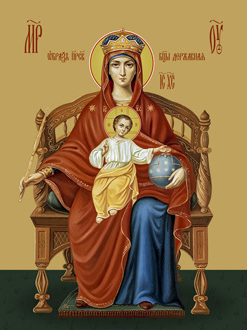 Pearl Print - Icon of the Mother of God - The Sovereign (Derjavnaya)