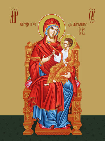Pearl Print - Icon of the Mother of God - The Sovereign (Derjavnaya)