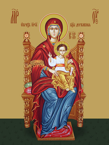 Pearl Print - Icon of the Mother of God - The Sovereign (Derjavnaya)