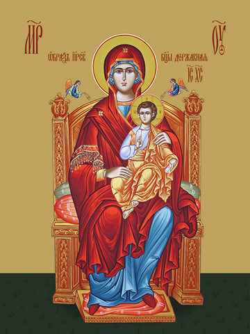 Pearl Print - Icon of the Mother of God - The Sovereign (Derjavnaya)