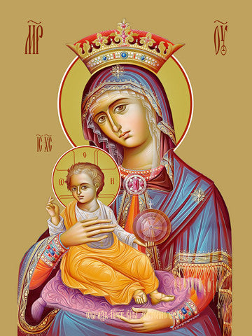 Pearl Print - Icon of the Mother of God - Dostoino Est