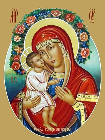 Pearl Print - Icon of the Mother of God - Jirovitskaya