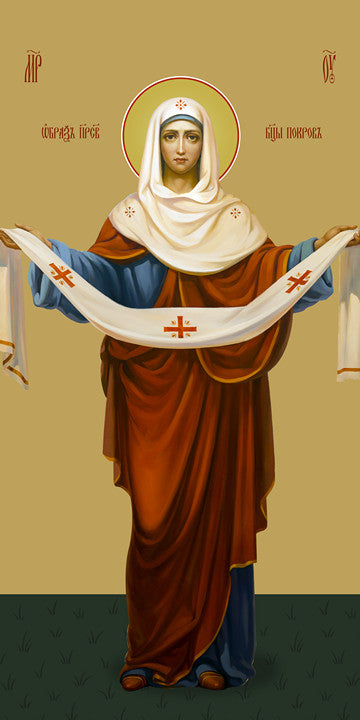 Pearl Print - Icon of the Mother of God - Pokrov