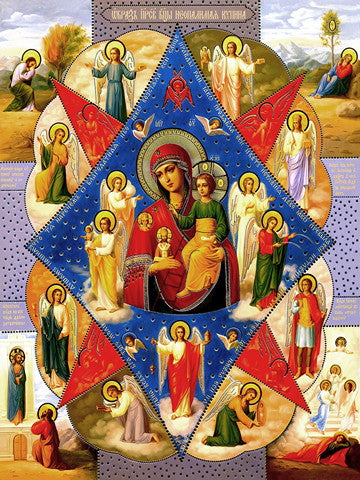 Pearl Print - Icon of the Mother of God - The Burning Bush