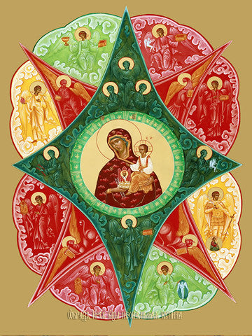 Pearl Print - Icon of the Mother of God - The Burning Bush