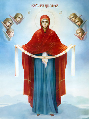 Pearl Print - Icon of the Mother of God - Pokrov