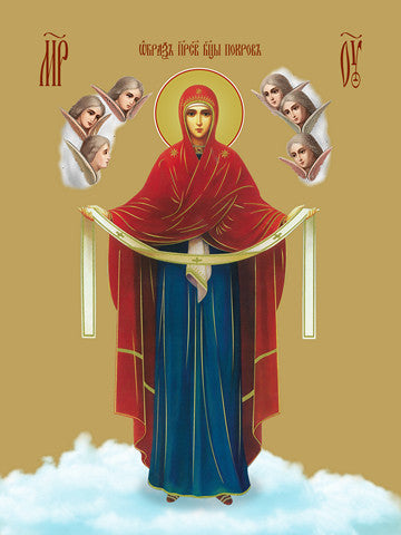 Pearl Print - Icon of the Mother of God - Pokrov