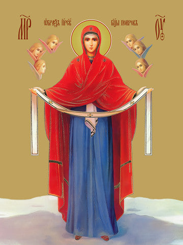 Pearl Print - Icon of the Mother of God - Pokrov