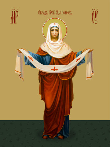 Pearl Print - Icon of the Mother of God - Pokrov