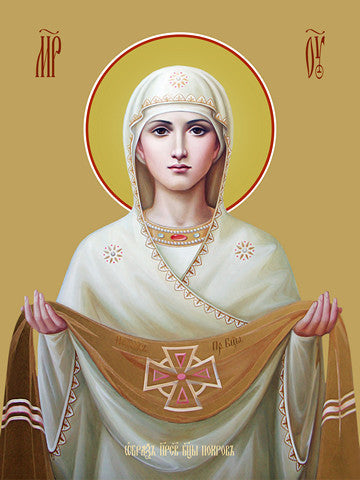 Pearl Print - Icon of the Mother of God - Pokrov