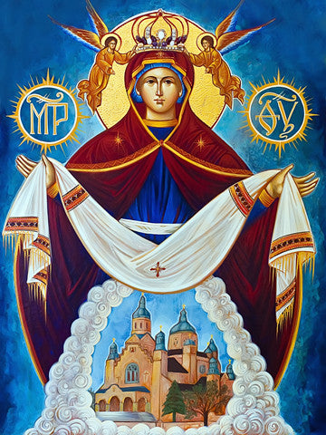 Pearl Print - Icon of the Mother of God - Pokrov