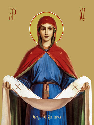 Pearl Print - Icon of the Mother of God - Pokrov