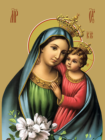 Pearl Print - Blessed Virgin Mary and Child