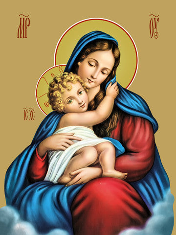 Pearl Print - Blessed Virgin Mary and Child