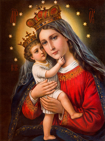 Pearl Print - Blessed Virgin Mary and Child