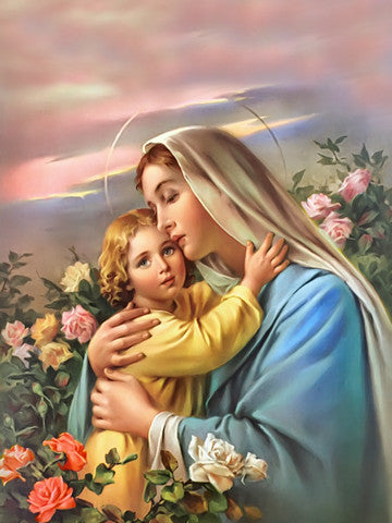 Pearl Print - Blessed Virgin Mary and Child