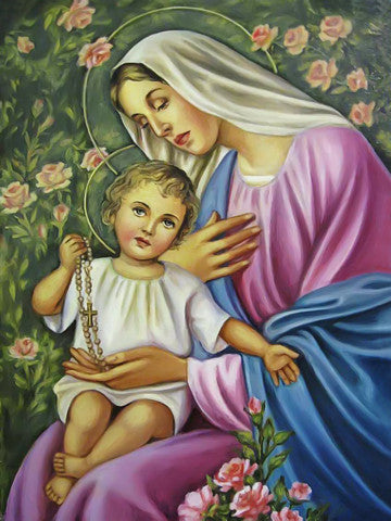 Pearl Print - Blessed Virgin Mary and Child