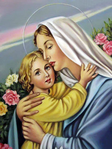 Pearl Print - Blessed Virgin Mary and Child