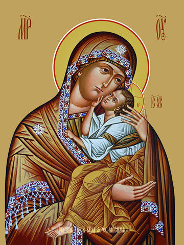 Pearl Print - Icon of the Mother of God - Yaroslavskaya