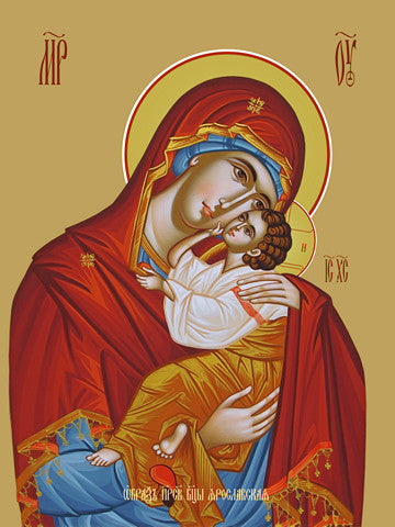 Pearl Print - Icon of the Mother of God - Yaroslavskaya