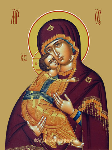 Pearl Print - Icon of the Mother of God - Vladimirskaya