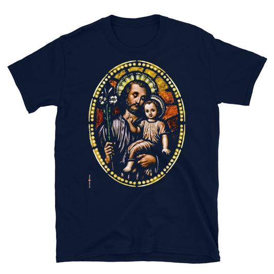 St Joseph, Divine Child Protector Short-Sleeve Unisex T-Shirt