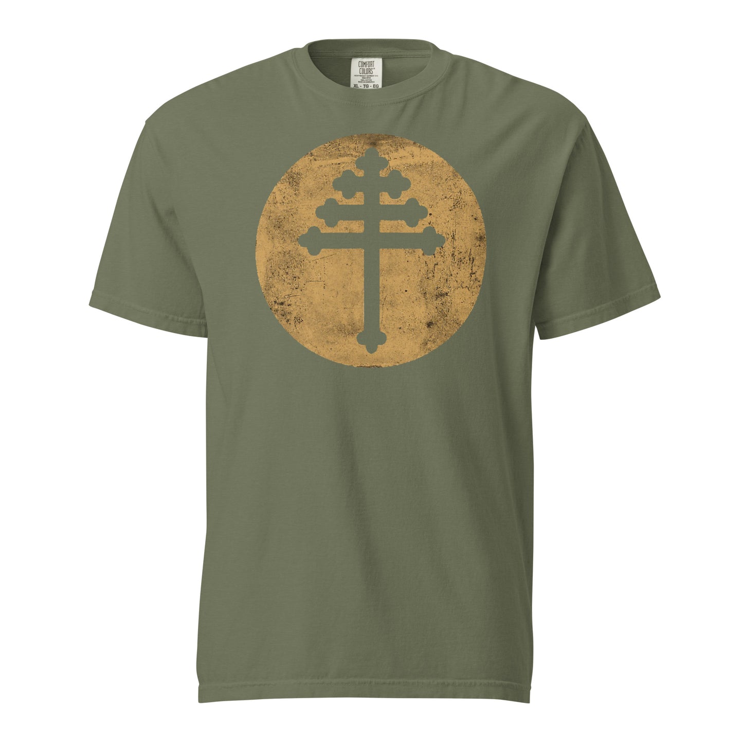 Maronite Cross Unisex garment-dyed heavyweight t-shirt