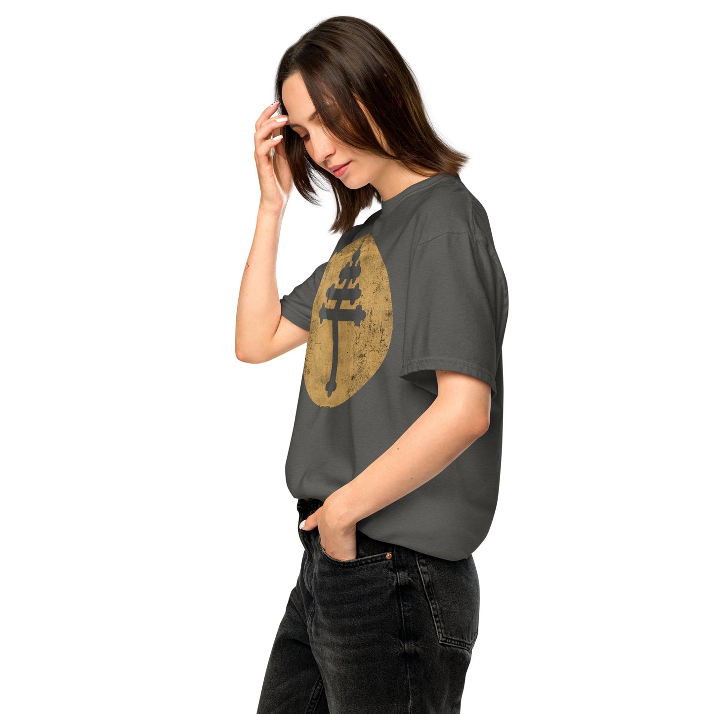 Maronite Cross Unisex garment-dyed heavyweight t-shirt