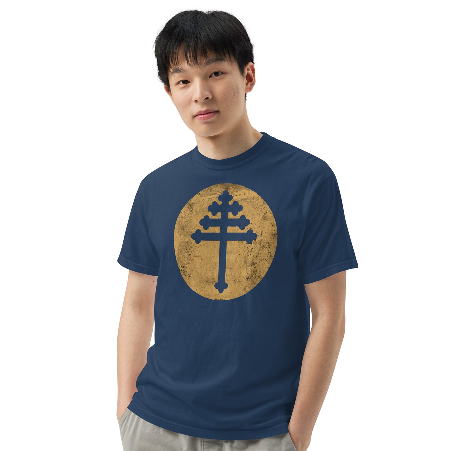 Maronite Cross Unisex garment-dyed heavyweight t-shirt